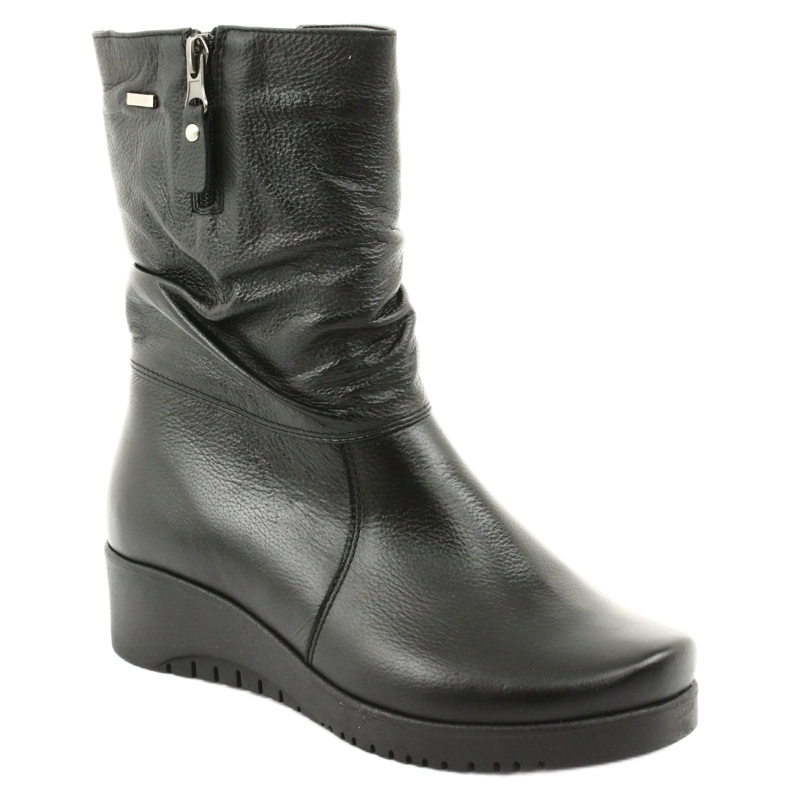 Gregors Bottines compensées en fourrure noire 792 1
