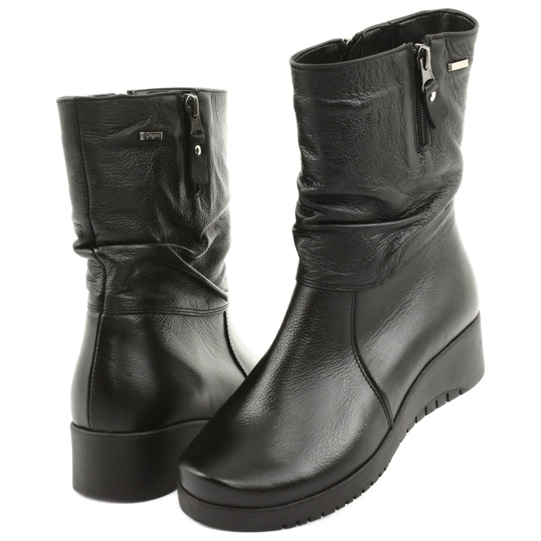 Gregors Bottines compensées en fourrure noire 792 3