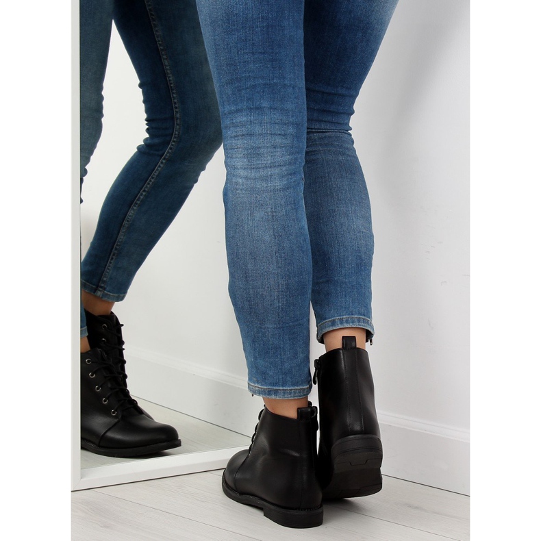 Bottines noires à lacets 3085 Noir le noir 1