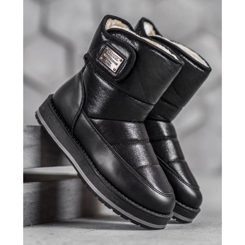 SHELOVET Bottes de neige à paillettes noir 1