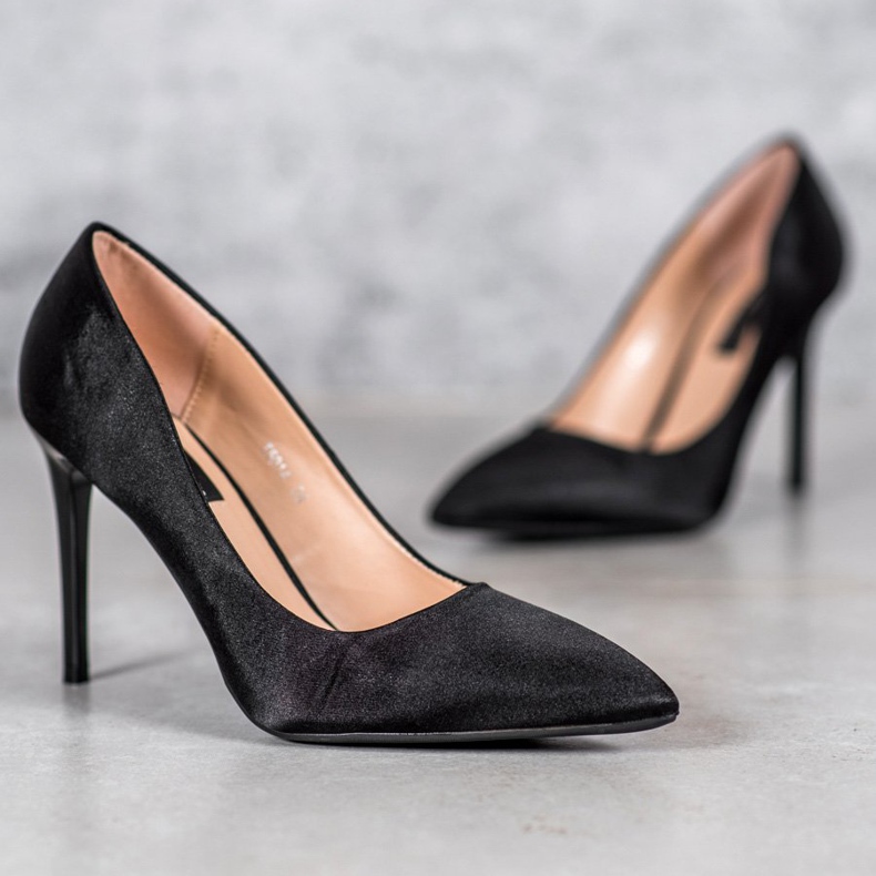 SHELOVET Épingles en satin noir 1