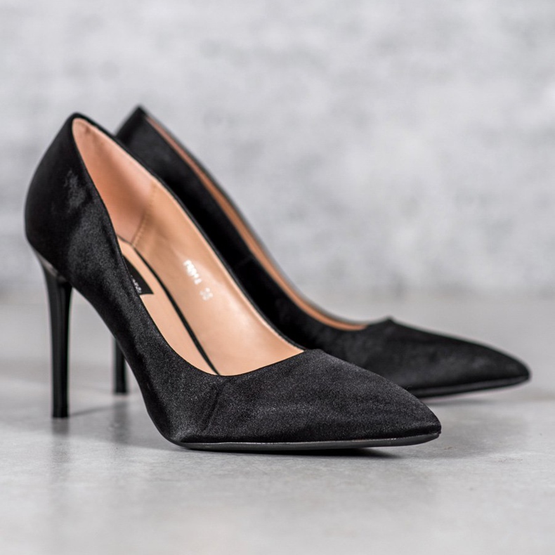 SHELOVET Épingles en satin noir 2