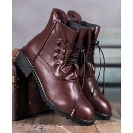 Groto Gogo Bottes à côtes rouge 1
