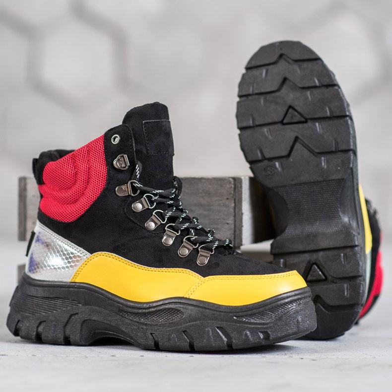 Bottines VICES à lacets multicolore 1