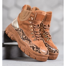 Bottines VICES à lacets brun 3