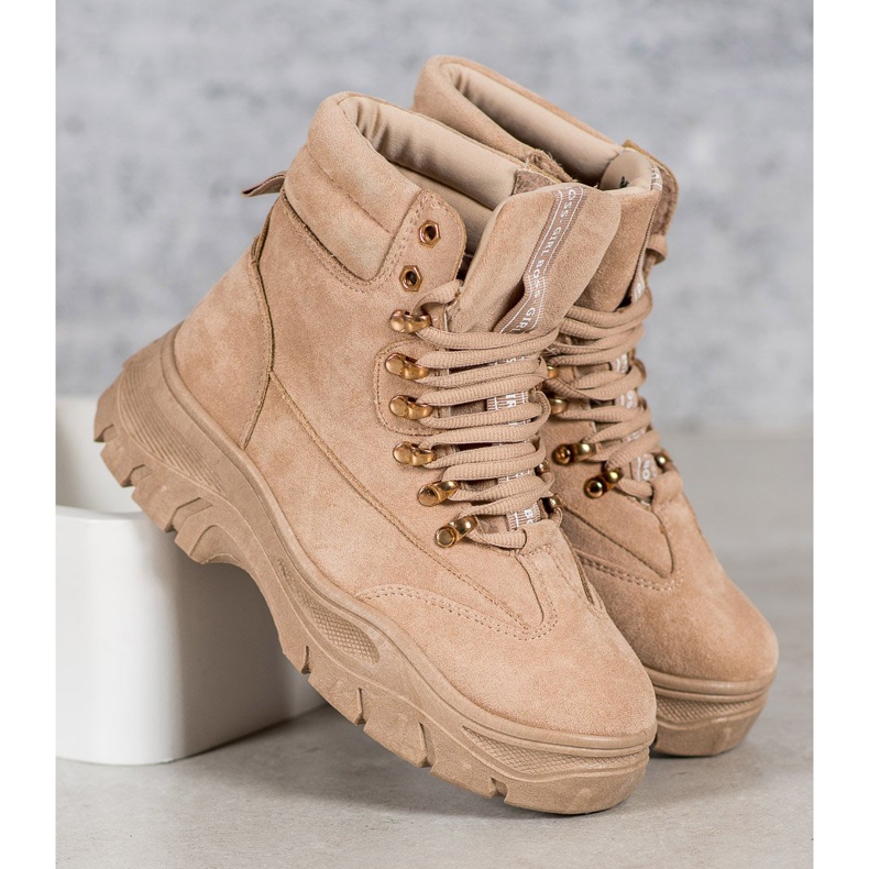 Bottes Sur la plateforme VICES brun 1