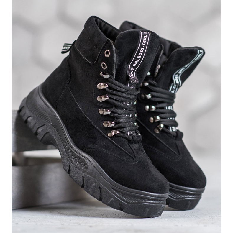 Bottes Sur la plateforme VICES noir 2