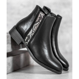 Filippo Bottes à la mode à imprimé serpent le noir 1