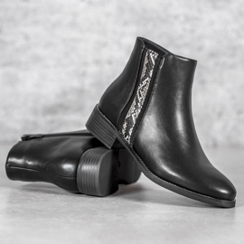Filippo Bottes à la mode à imprimé serpent le noir 3
