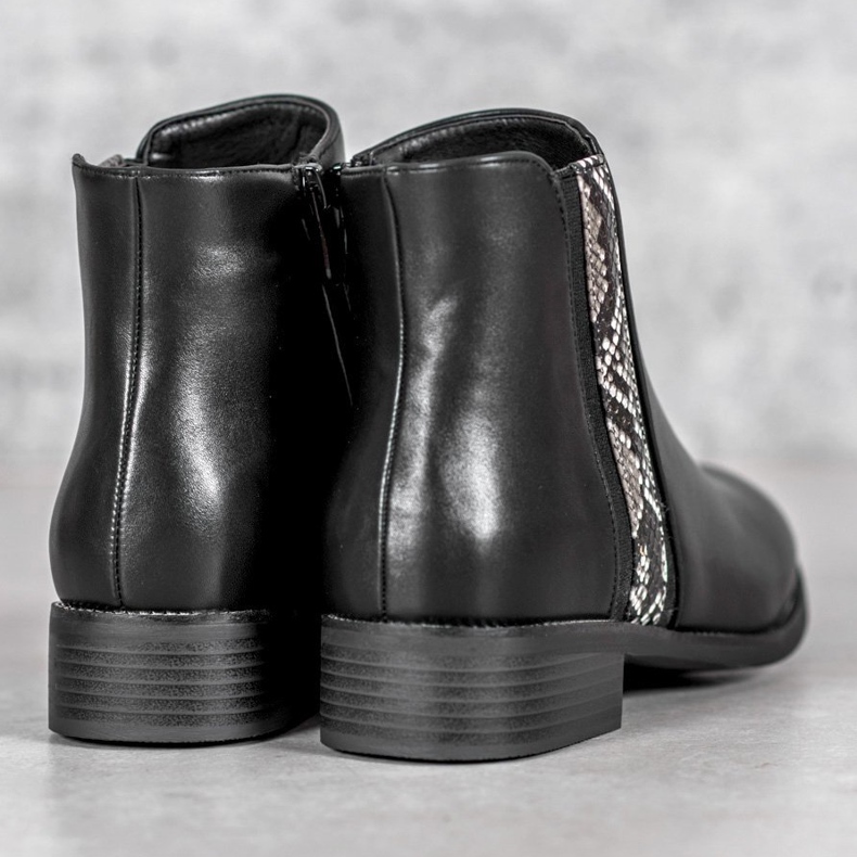 Filippo Bottes à la mode à imprimé serpent noir 2