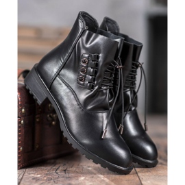 Groto Gogo Bottes à côtes le noir 2