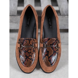 Mocassins à imprimé serpent VICES brun 2