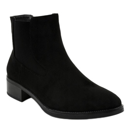 Bottines plates noires pour femmes 1552 le noir 1