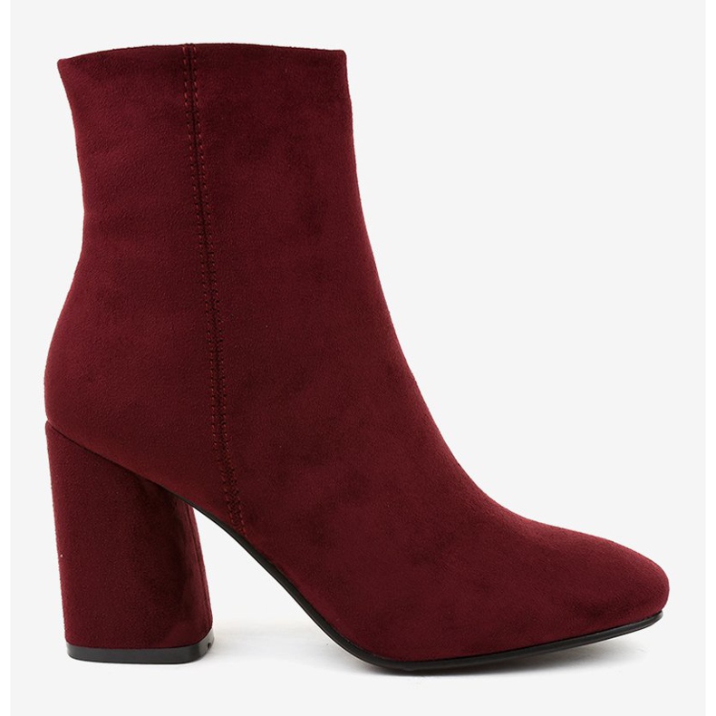 Bottines en daim marron sur le poste 3486 rouge 2