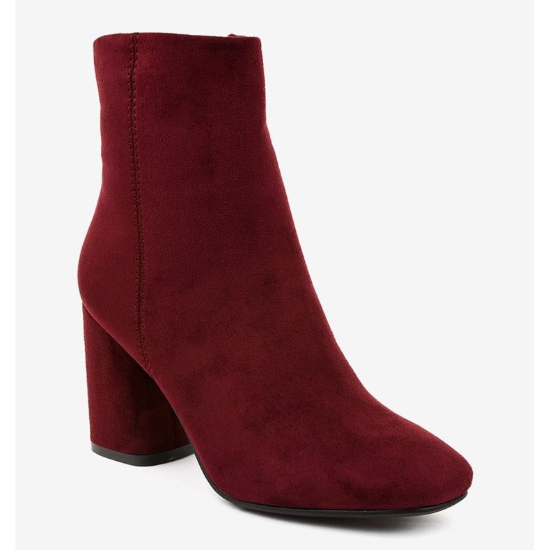 Bottines en daim marron sur le poste 3486 rouge 1