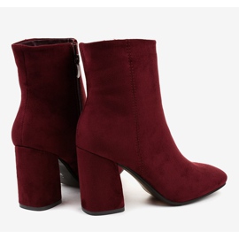Bottines en daim marron sur le poste 3486 rouge 4