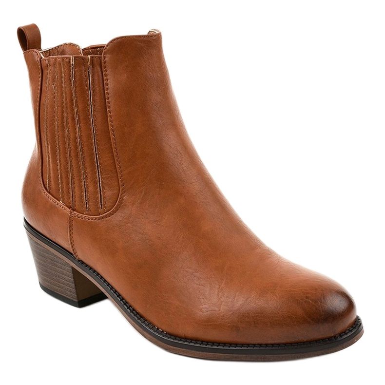 Bottines marron à enfiler TX-3200 brun 1