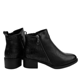 Bottines noires avec une fermeture éclair TX-3201 le noir 3