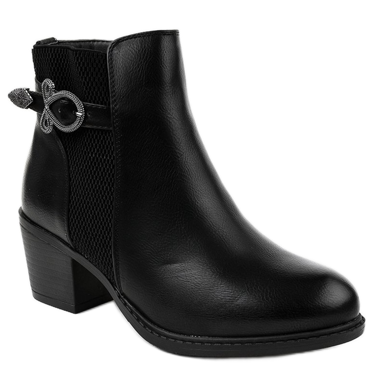 Bottines noires à nœud 3765 1