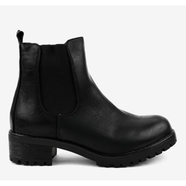 Bottes noires sur le poteau avec un élastique Z105 le noir 2