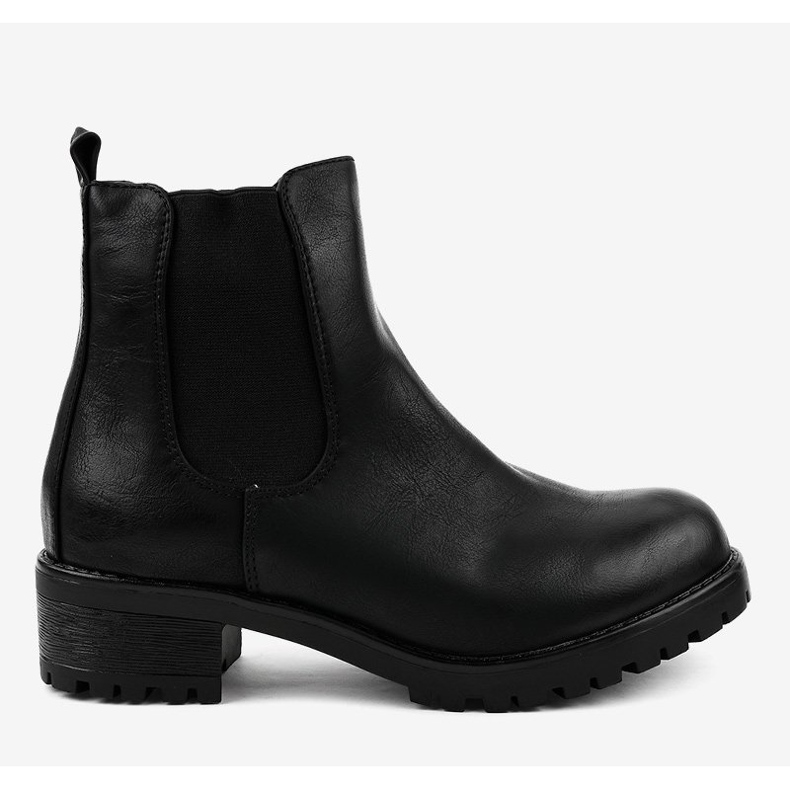 Bottes noires sur le poteau avec un élastique Z105 le noir 2