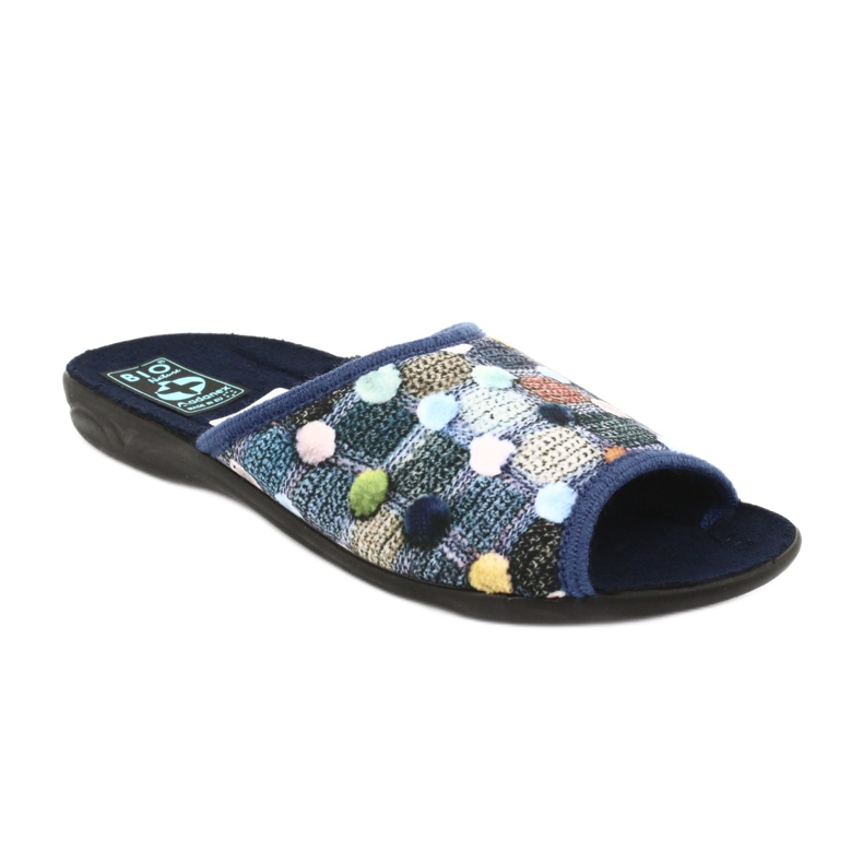 Chaussons 3D Adanex boules bleu marine multicolore 1 Chaussons 3D Adanex boules bleu marine multicolore 1