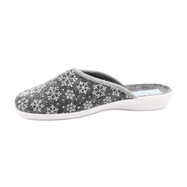 Pantoufles Adanex en feutre flocon de neige 24215 blanche gris 2