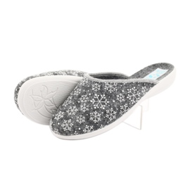 Pantoufles Adanex en feutre flocon de neige 24215 blanche gris 4