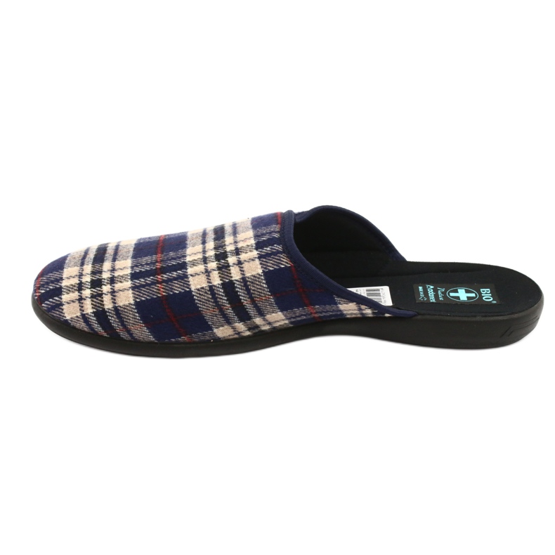 Chaussons chaussons à carreaux Adanex pour hommes brun bleu marin 2