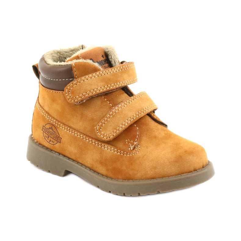 Bottines en bois avec Velcro American Club GC43 camel brun 1 Bottines en bois avec Velcro American Club GC43 camel brun 1