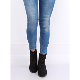 Bottines à lacets noires 3127 Noir le noir 5