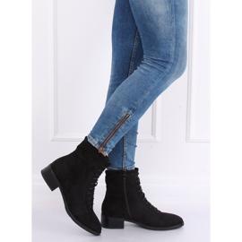 Bottines à lacets noires 3127 Noir le noir 6