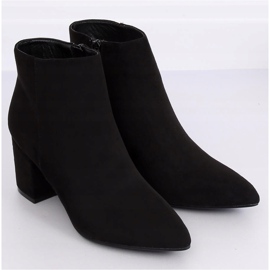 Bottines à talons noires Q1AX608-1 Noir le noir 3