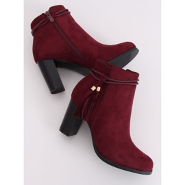 Bottines à talons bordeaux VQ-31 Winered rouge 1