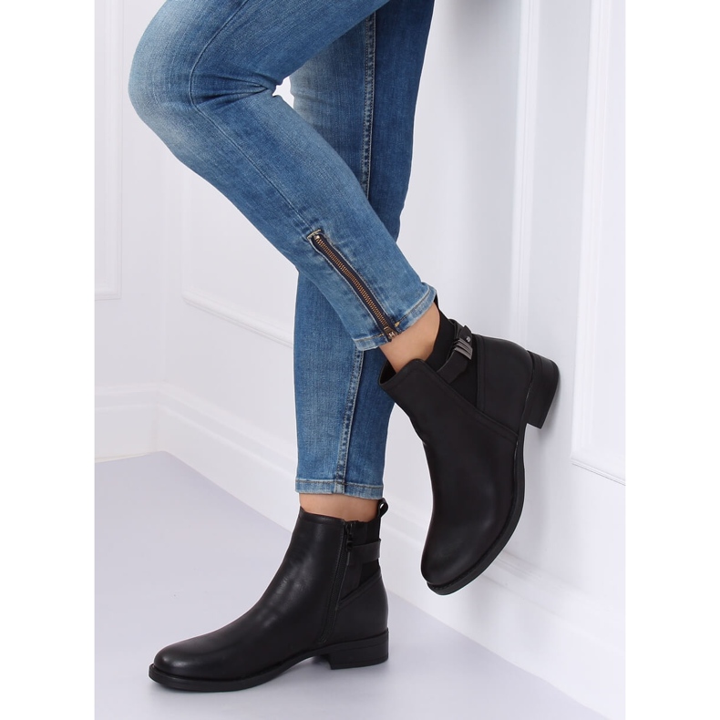 Bottines Jodhpur noires pour femmes 1304 Noir le noir 1