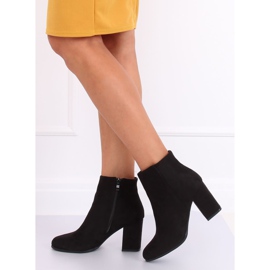 Bottines à talons noires G-7656 Noir le noir 2