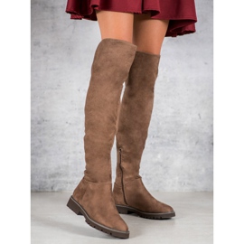 Kylie Bottes à talons plats brun 1