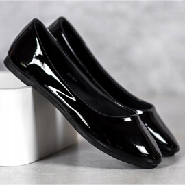 Ballerines VICES laquées noir 1