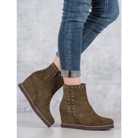 Kylie Bottines vertes sur un coin 2
