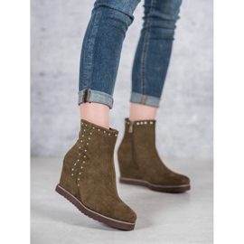 Kylie Bottines vertes sur un coin 3