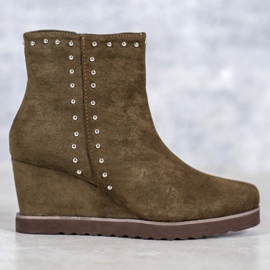 Kylie Bottines vertes sur un coin 4