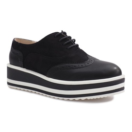 Chaussures à lacets noires Paulette le noir 1