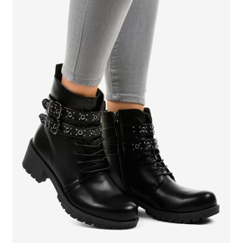 Bottes noires à boucles 9996-7 le noir 2