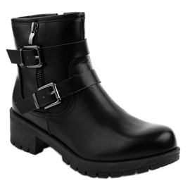 Bottes noires à boucles 9996-5 le noir 1