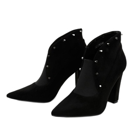 Bottines noires à enfiler avec une bande élastique N2AX1629 le noir 2