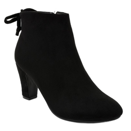 Bottines en daim noir sur le poteau W852 le noir 1