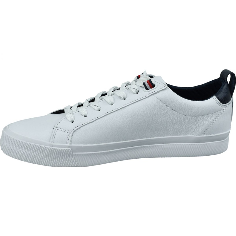 Chaussures Tommy Hilfiger Flag Detail Leather Sneaker M FM0FM02576-YBR blanche 1