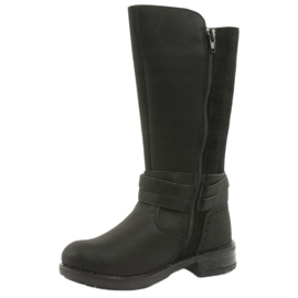 American Club GC31 bottes longues avec strass noir gris 2