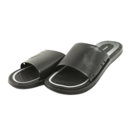 Chaussons noirs pour hommes pour la piscine de l'Atletico le noir gris 3 Chaussons noirs pour hommes pour la piscine de l'Atletico le noir gris 3