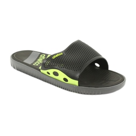 Chaussons noirs pour hommes pour la piscine de l'Atletico le noir vert 1